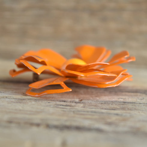 Orange Flower Brooch
